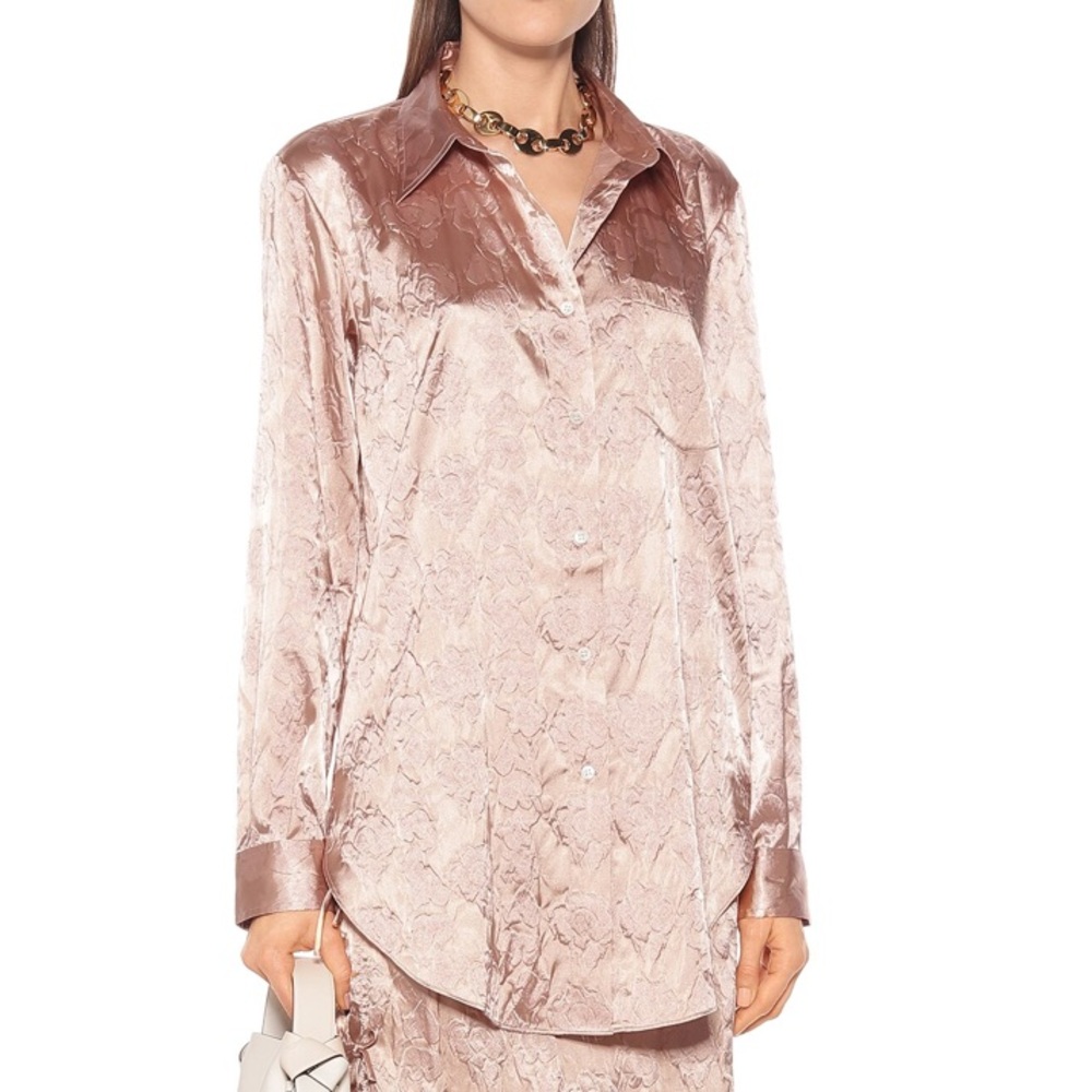 Acne Studios Satin Rose Gold Shirt / SIZE 34